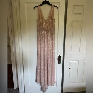 Vera Wang Pink Sequin Gown